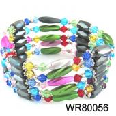 36inch Multi-Color Glass Beads, Plastic Beads,Magnetic Wrap Bracelet Necklace All in One Set
